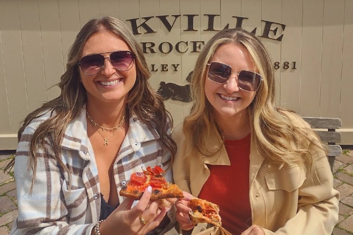 a couple of people posing for the camera