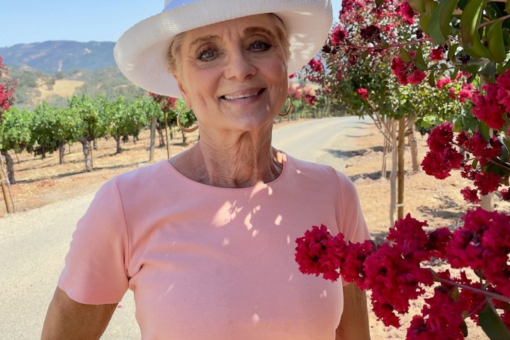 a person holding a flower