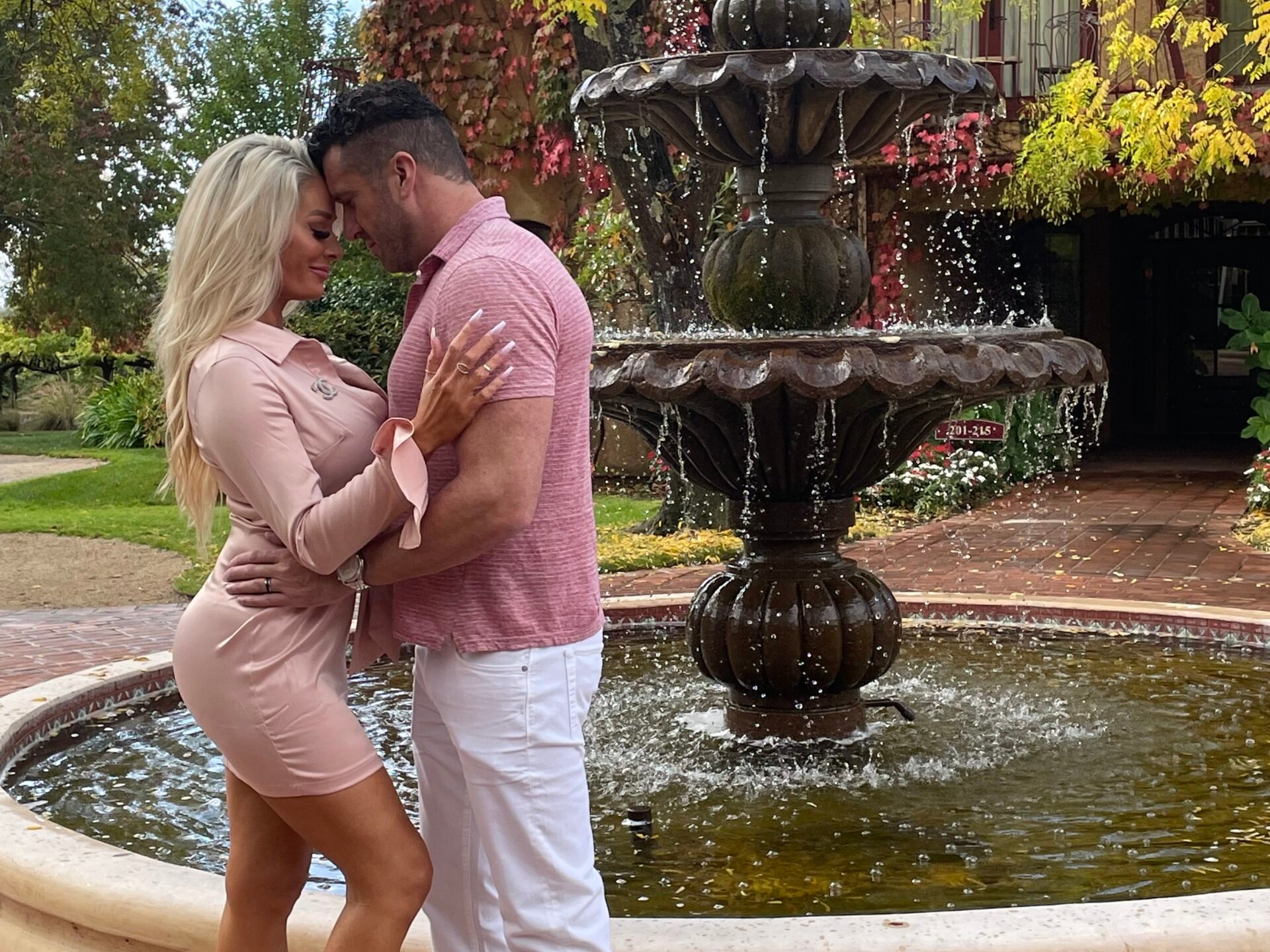 a person standing on a sidewalk